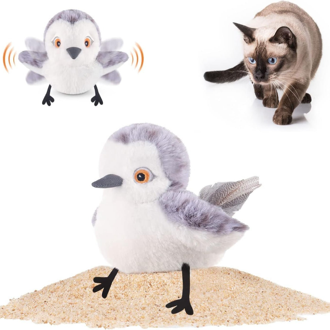 Interactive Cat Plush Toys For Indoor Cats Automatic Flapping Bird Cat Toy -  Pet House