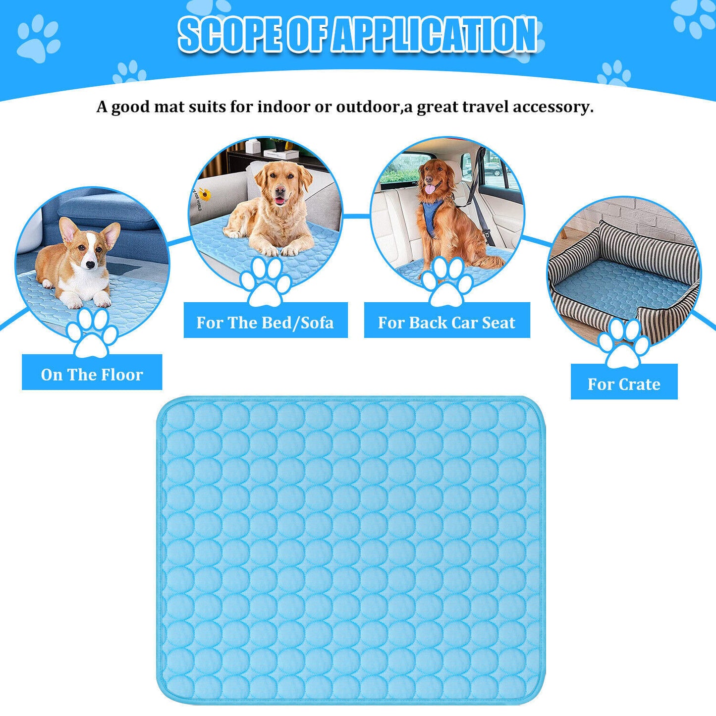 Pet Cooling Mat Cool Pad Cushion Dog Cat Puppy Blanket For Summer Sleeping Bed -  Pet House