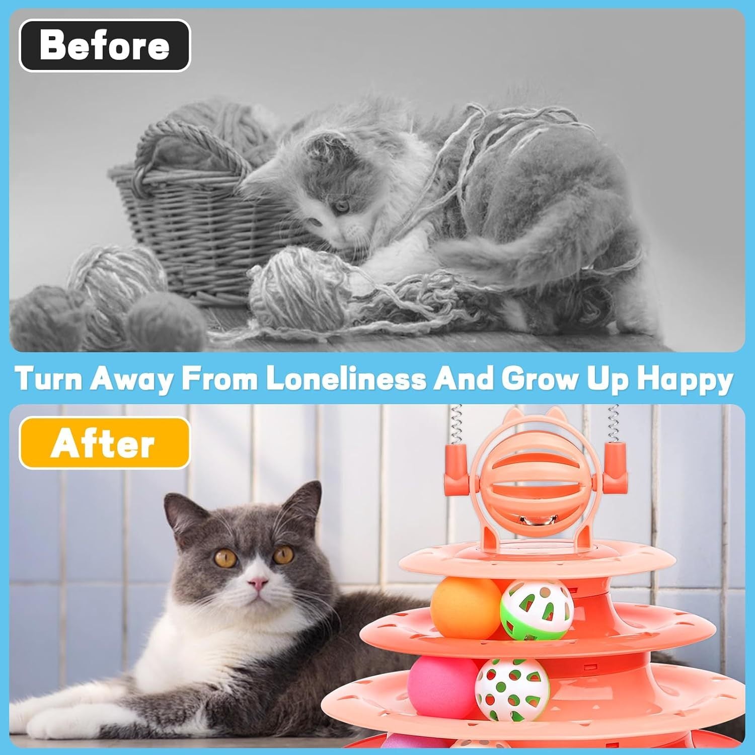 Cat Toys For Indoor Cats Kitten Toys Interactive Cat Toy Cat Puzzle Toy Cat Ball Toy -  Pet House