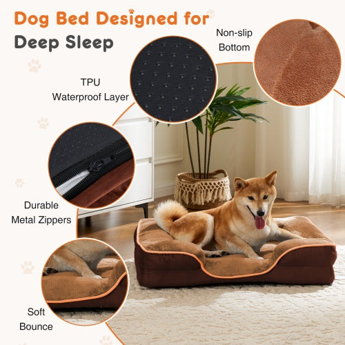 Memory Foam Pet Bed For Small Dogs And Cats With Washable And Removable Lid -  Pet House