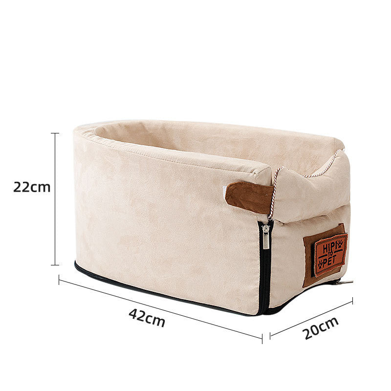 Dog Car Seat Pet Carrier Universal Armrest Box -  Pet House