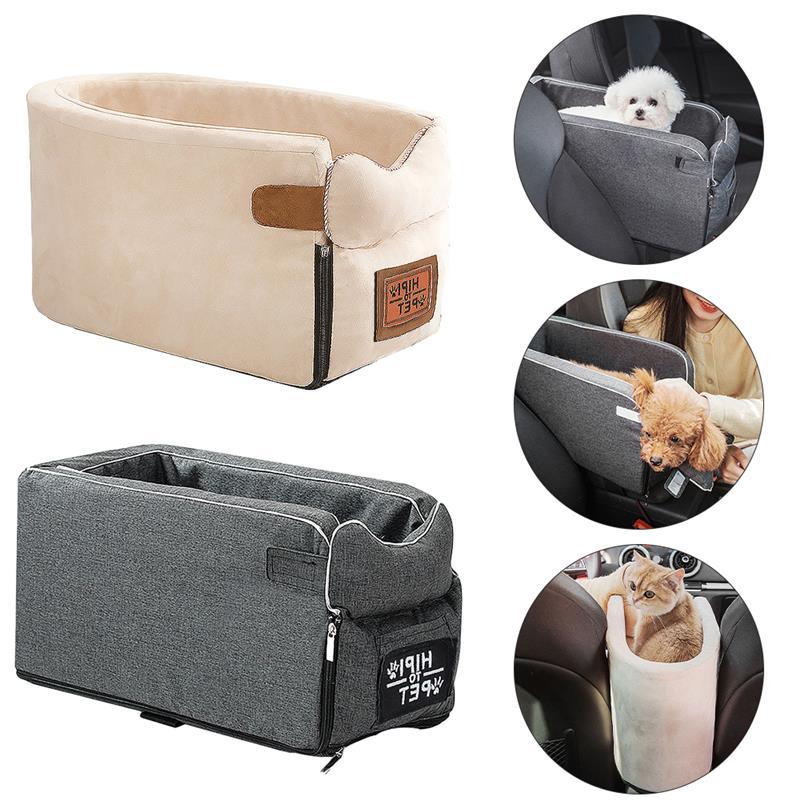 Dog Car Seat Pet Carrier Universal Armrest Box -  Pet House