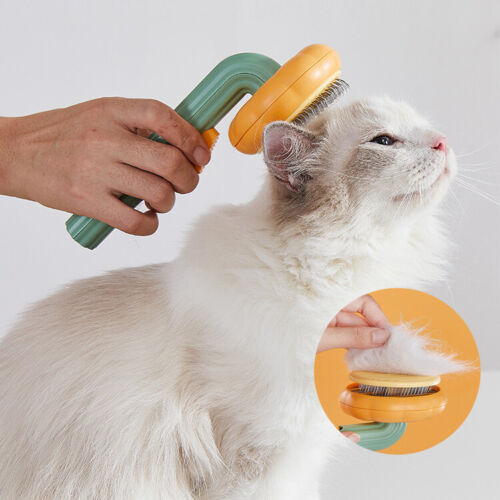 Pet Pumpkin Brush, Pet Grooming Self Cleaning Slicker Brush For Dogs Cats Puppy Rabbit, -  Pet House