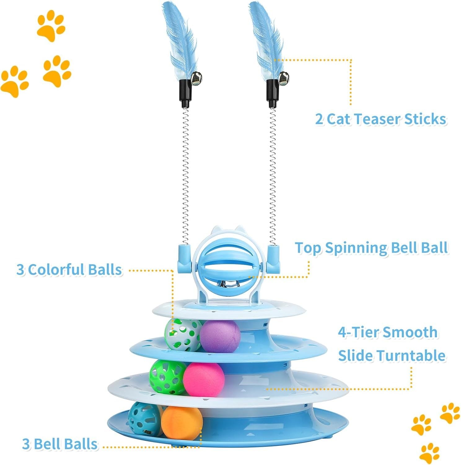 Cat Toys For Indoor Cats Kitten Toys Interactive Cat Toy Cat Puzzle Toy Cat Ball Toy -  Pet House