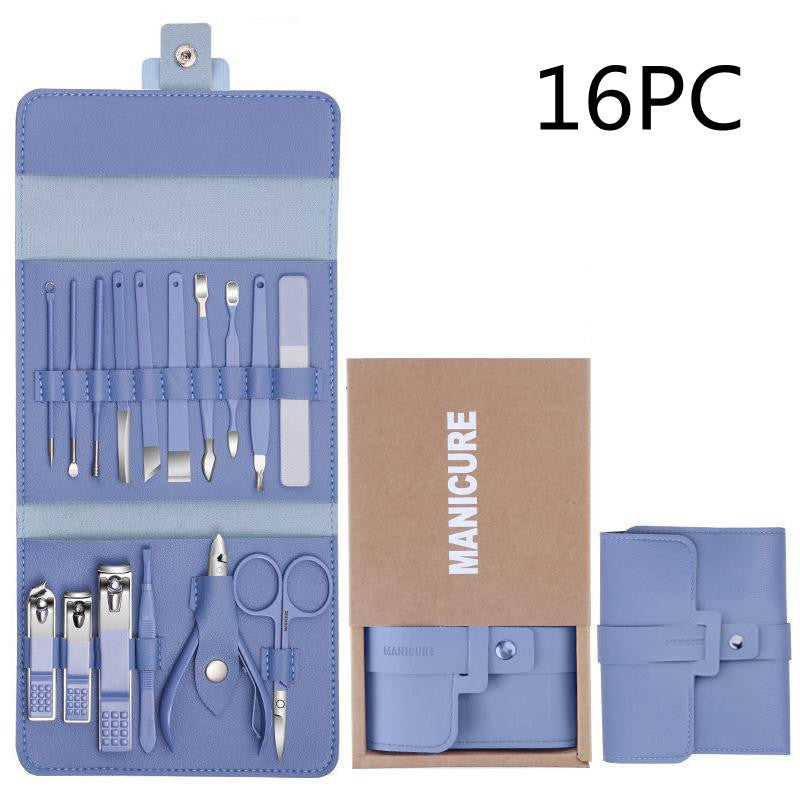 Make Up 16 Pcs Nail Clippers Nail Cutter Nail Scissors With PU Bag -  Pet House