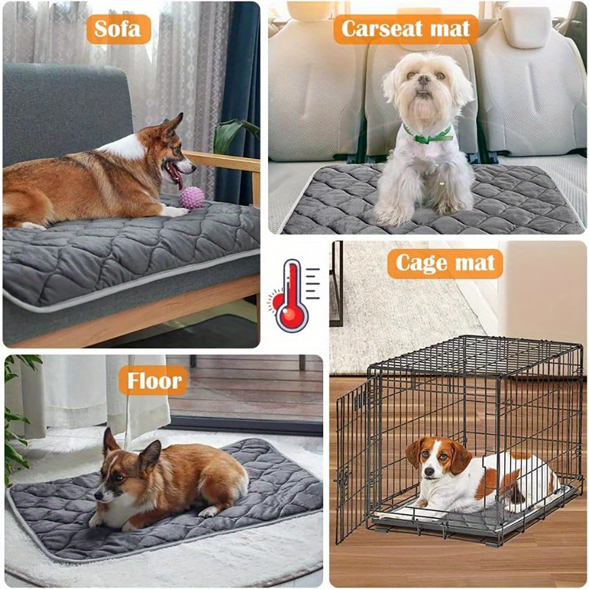 Dog Cat Bed, Cat Dog Non-Slip Mat, Extra Warm Thermal Pet Pad -  Pet House