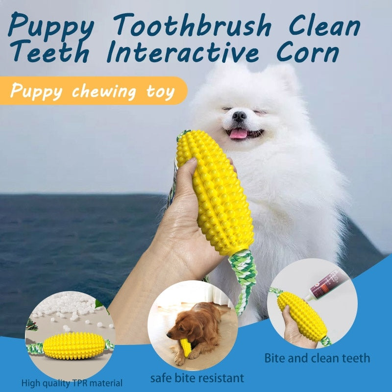 Puppy Toothbrush Clean Teeth Interactive Corn Toys Dog Toys Aggressive Chewers Dog Chew Toys -  Pet House