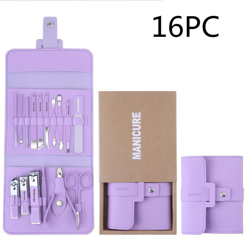 Make Up 16 Pcs Nail Clippers Nail Cutter Nail Scissors With PU Bag -  Pet House