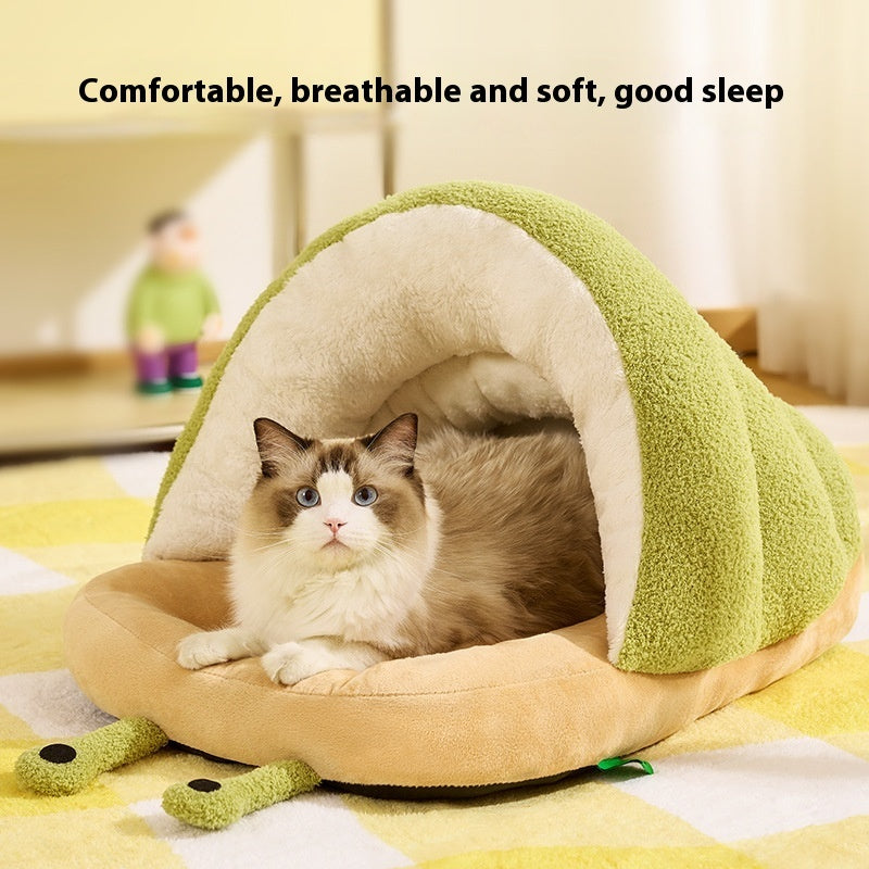 Warm Cat Semi-closed Snail Slippers Nest Pet Products -  Pet House