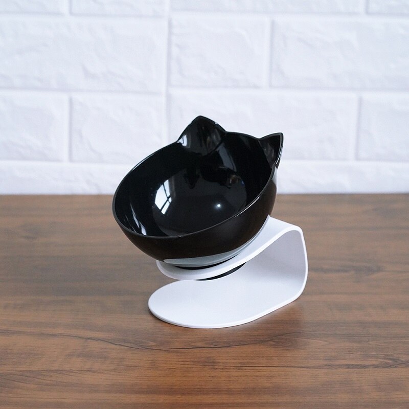 Cat Double Bowl Cat Food Bowl Protects Cervical Vertebra -  Pet House