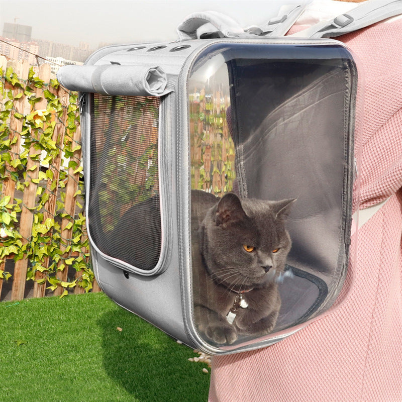 Pet Cat Carrier Backpack Breathable Cat Travel Outdoor Shoulder Bag For Small Dogs Cats -  Pet House