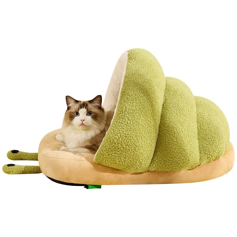 Warm Cat Semi-closed Snail Slippers Nest Pet Products -  Pet House