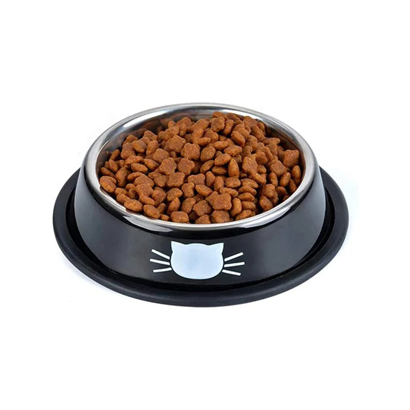 Single Stainless Cat Dog Food Bowl -  Pet House