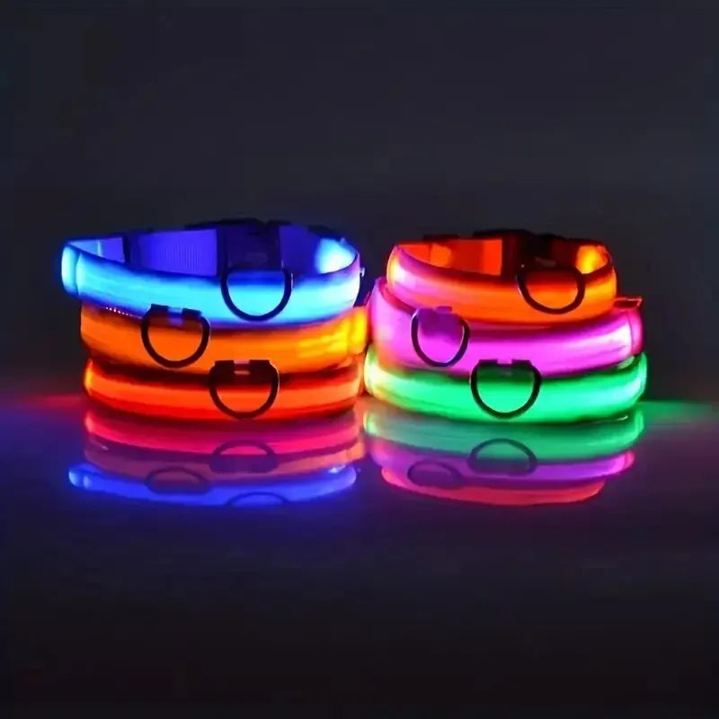 Nylon LED Night Safety Dog Collar -  Pet House