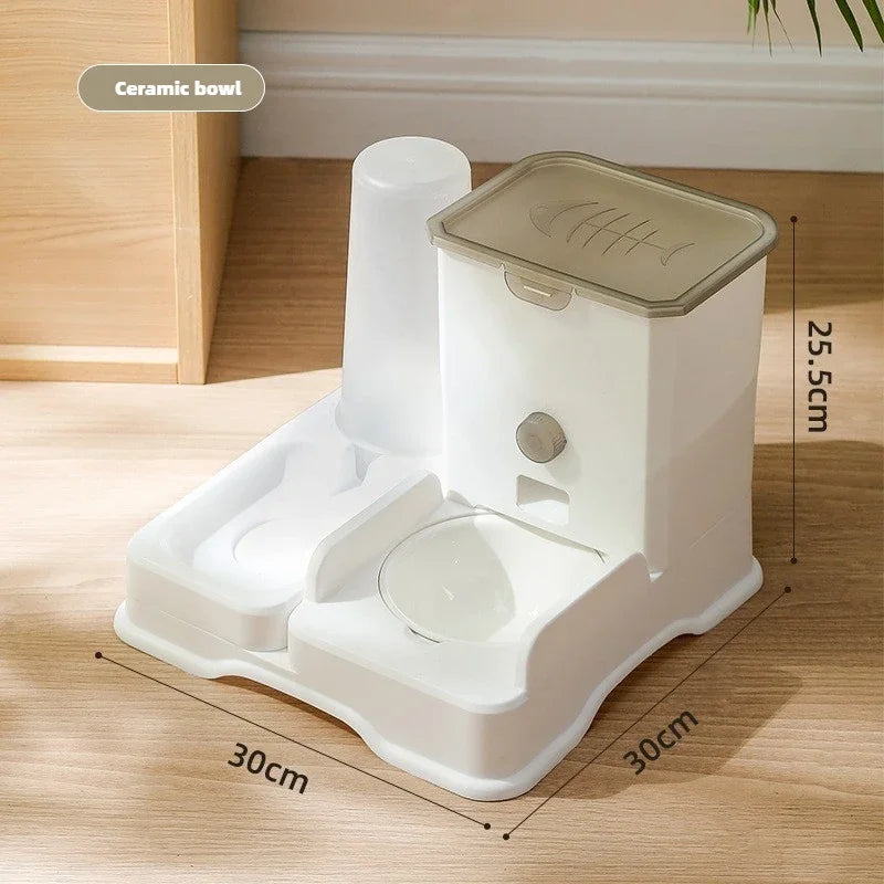 Double Ceramic Water Bowl -  Pet House