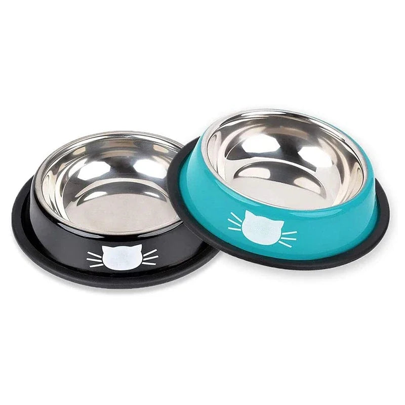 Single Stainless Cat Dog Food Bowl -  Pet House