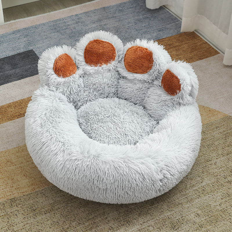 Plush Cathouse Doghouse Pet Bed Winter Warm Hand-shaped Brush Pet -  Pet House