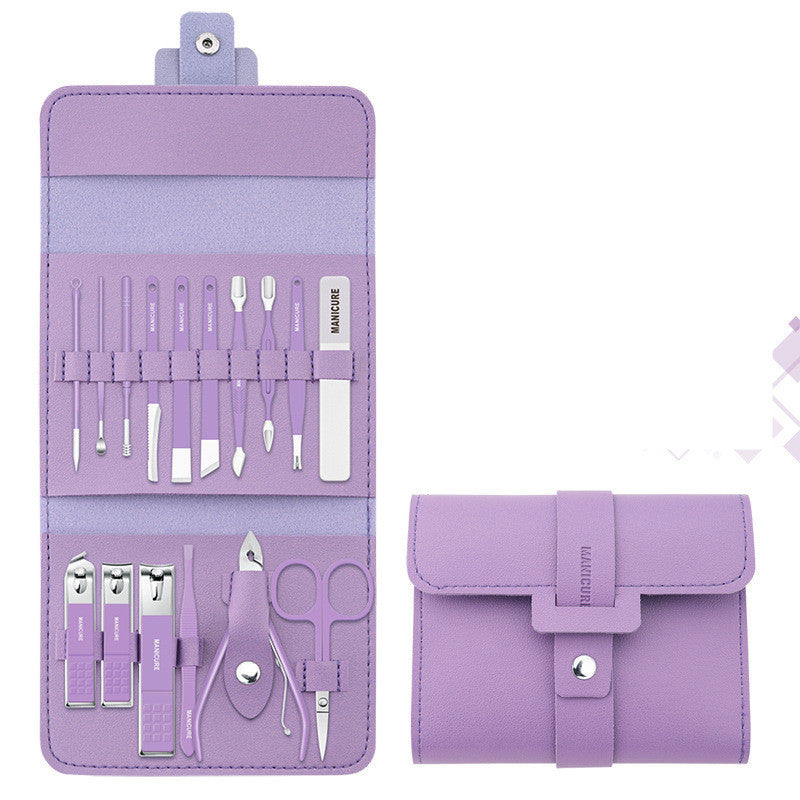 Make Up 16 Pcs Nail Clippers Nail Cutter Nail Scissors With PU Bag -  Pet House