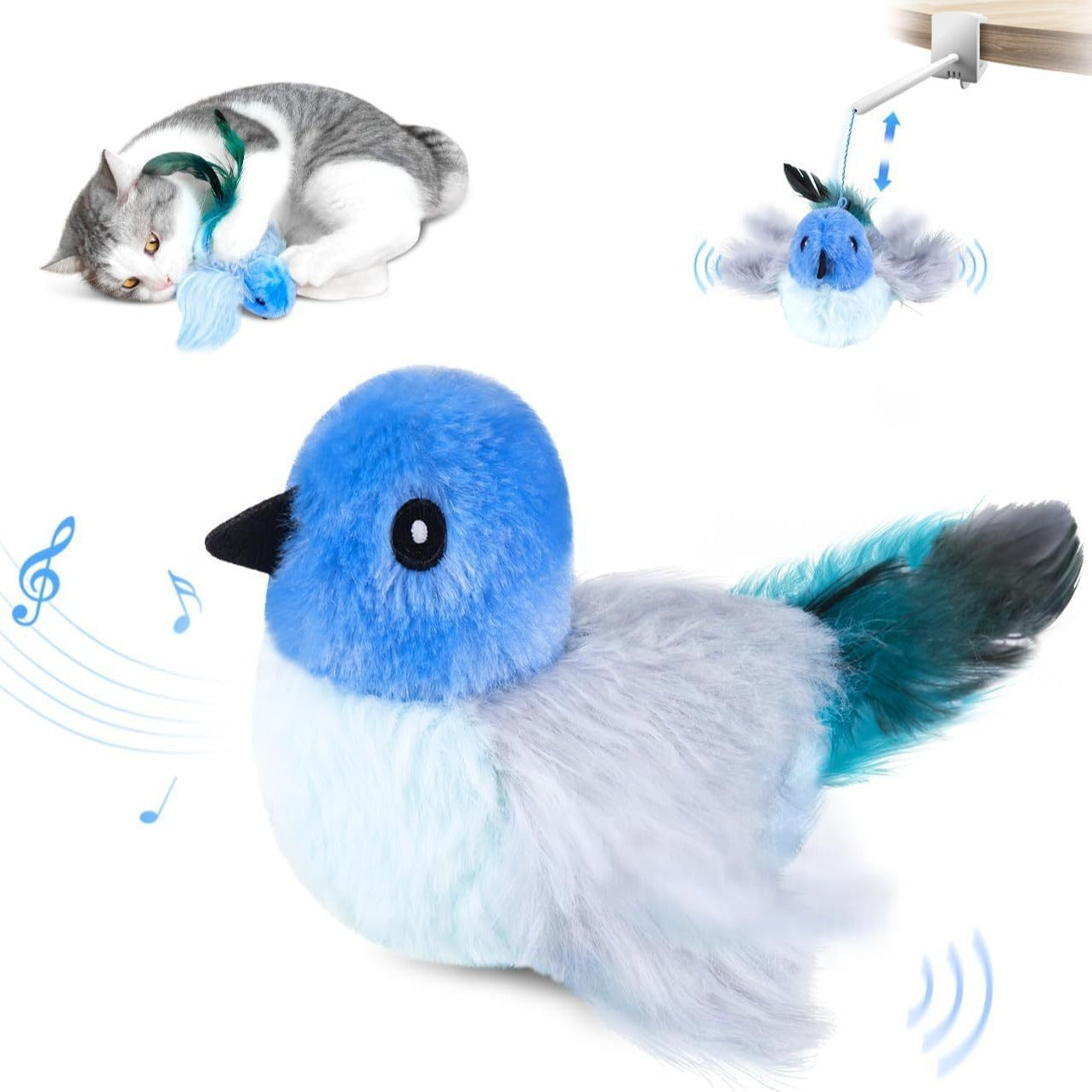 Interactive Cat Plush Toys For Indoor Cats Automatic Flapping Bird Cat Toy -  Pet House